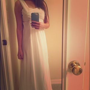 Long white formal dress